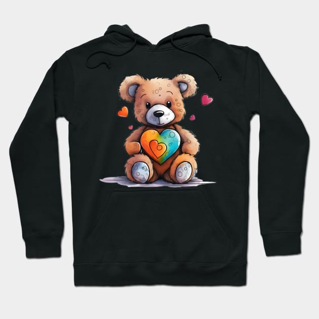 Cute Lovable Teddy Bear Hoodie by The Charming Corner